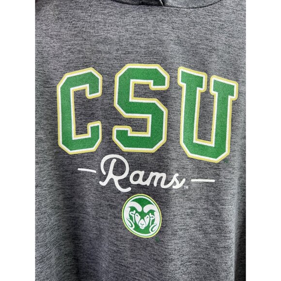 Ouray Hoodie Size Large Heather Gray CSU Rams Logo Long Sleeve Kangaroo Pocket - Picture 4 of 5